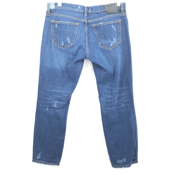 Zara Jeans Demin Collection Distressed Cropped 4 - Picture 5 of 5